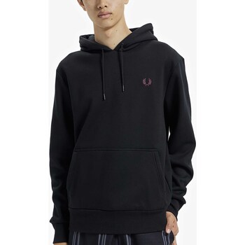 textil Hombre Polaire Fred Perry Felpa Fred Perry Laurel Wreath Hooded Sweat Nero Negro