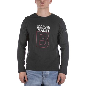 textil Hombre Tops y Camisetas Ecoalf T-Shirt  Greatalf B Manica Lunga Nero Negro