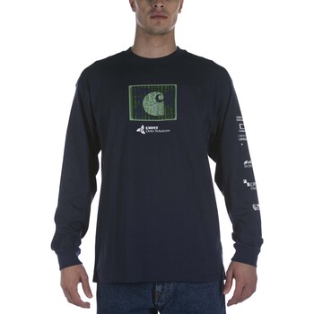textil Hombre Tops y Camisetas Carhartt L/S Data Solutions T-Shirt Azul