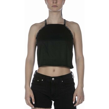textil Mujer Camisetas sin mangas Calvin Klein Jeans Top  Repeat Logo Sleevele Nero Negro