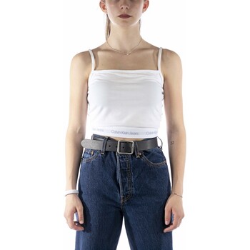 textil Mujer Camisetas sin mangas Calvin Klein Jeans Logo Tape Strappy To Blanco