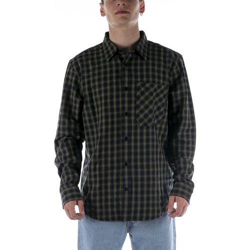 textil Hombre Camisas manga larga Calvin Klein Jeans Micro Check Shirt Verde