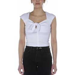 textil Mujer Camisetas sin mangas Guess Top  Sl Valeriana Bianco Blanco