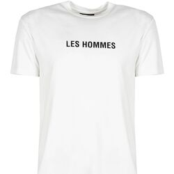 textil Hombre Camisetas manga corta Les Hommes LF224302-0700-1009 | Grafic Print Blanco