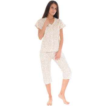 textil Mujer Pijama Pilus YLEANA Beige