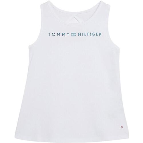 textil Niña Camisas Tommy Hilfiger TOMMY LOGO TANKTOP Blanco