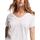 textil Mujer Tops y Camisetas Superdry STUDIOS SLUB EMB VEE TEE Blanco