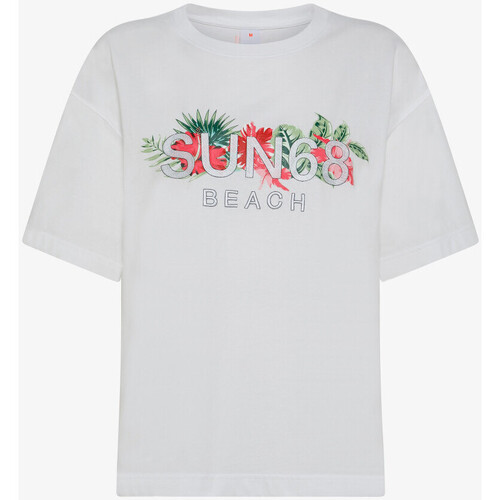 textil Mujer Tops y Camisetas Sun68  Blanco