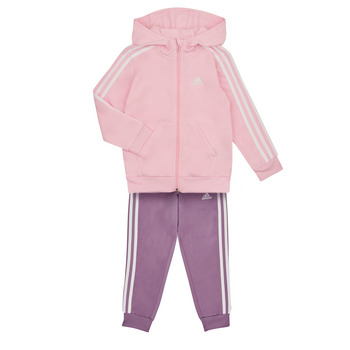textil Niña Conjuntos chándal Adidas Sportswear LK 3S SHINY TS Rosa / Violeta