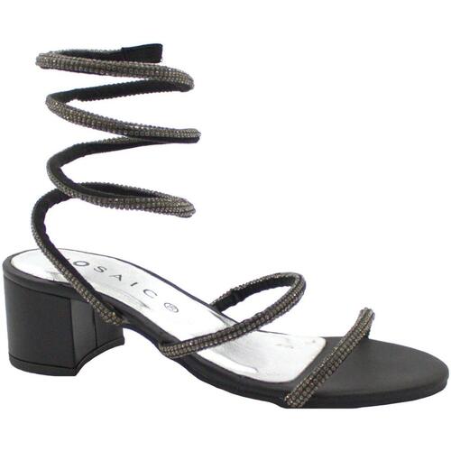 Zapatos Mujer Sandalias Mosaic MOS-E23-STRIPHI-BL Negro