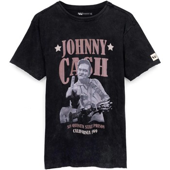 textil Camisetas manga larga Johnny Cash State Prison Negro
