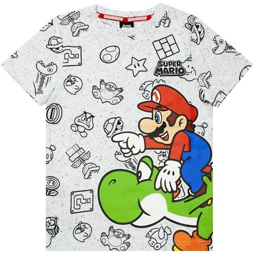 textil Niño Tops y Camisetas Super Mario NS7011 Gris