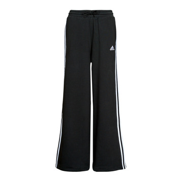 textil Mujer Pantalones de chándal Adidas Sportswear 3S FT WIDE PT Negro / Blanco