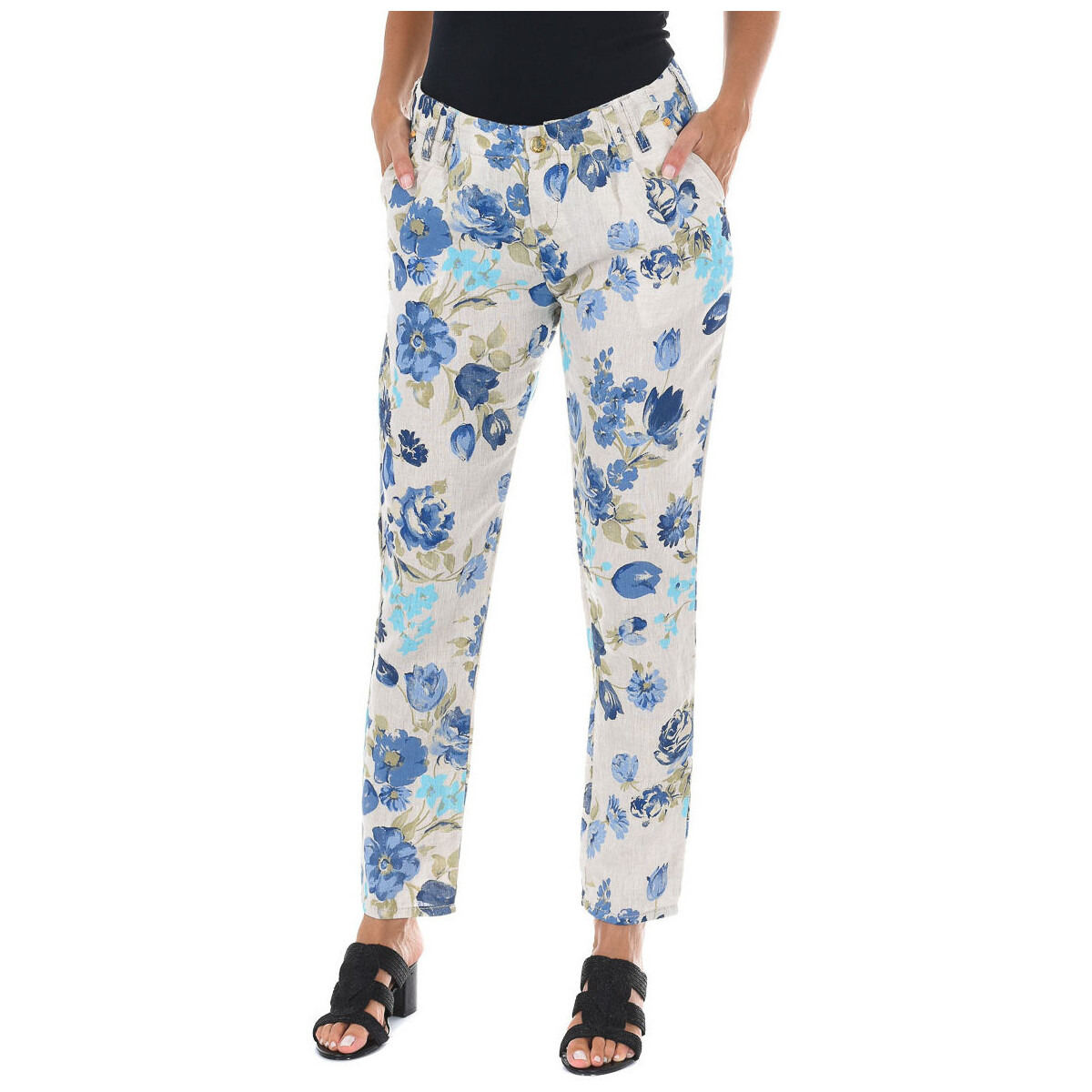 textil Mujer Pantalones Met 10DBF0413-L034 Multicolor