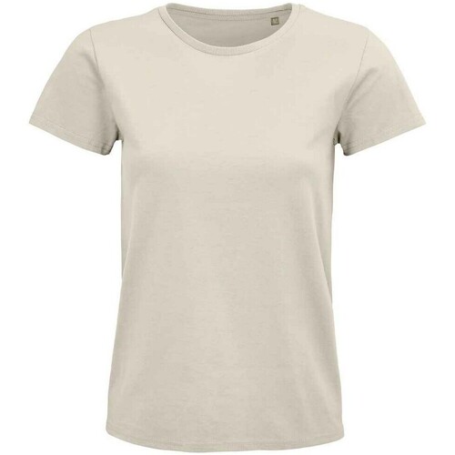 textil Mujer Camisetas manga larga Sols Pioneer Beige