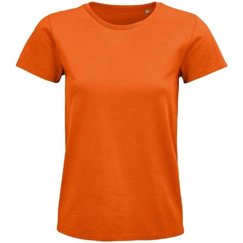 textil Mujer Camisetas manga larga Sols Pioneer Naranja