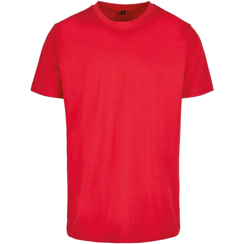 textil Hombre Camisetas manga larga Build Your Brand BY004 Rojo