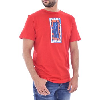 textil Hombre Camisetas manga corta Bikkembergs BKK2MTS04 - Hombres Rojo