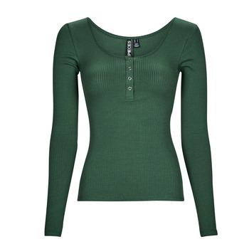 textil Mujer Camisetas manga larga Pieces PCKITTE LS TOP NOOS Verde