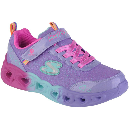 Zapatos Niña Zapatillas bajas Skechers Heart Lights - Colorful Joyful Violeta