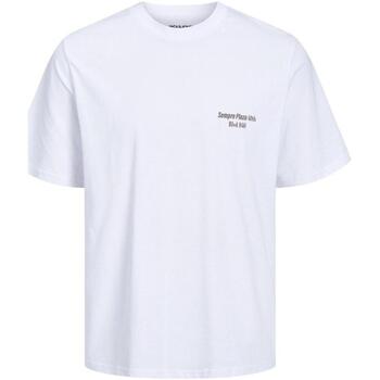 textil Hombre Camisetas manga corta Jack & Jones JORGROCERY TEE SS CREW White Blanco
