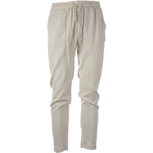 textil Hombre Pantalones V2brand Pantalone Sartoriale Lungo Lino Beige