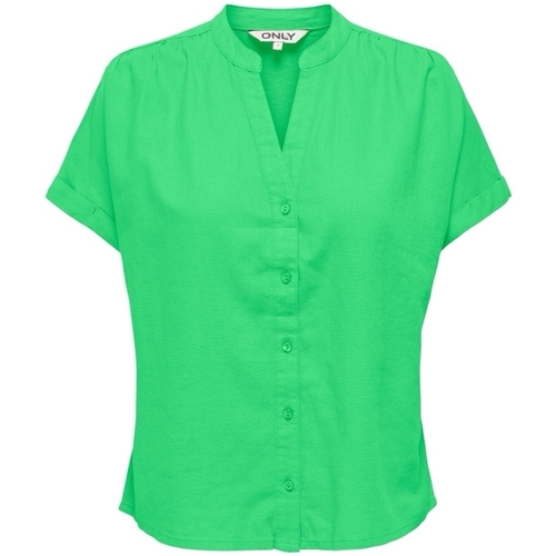 textil Mujer Tops / Blusas Only Nilla-Caro Shirt S/S - Summer Green Verde