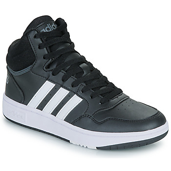 Zapatos Niño Zapatillas altas Adidas Sportswear HOOPS MID 3.0 K Negro / Blanco