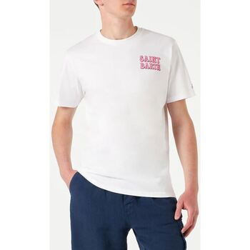 textil Hombre Camisetas manga corta Sambar Camiseta St. Barth para hombre estampada Blanco