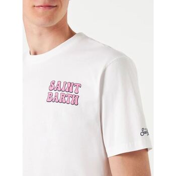 Sambar Camiseta St. Barth para hombre estampada Blanco