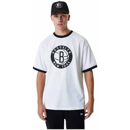 textil Hombre Tops y Camisetas New-Era Brooklyn Nets Mesh Oversized  60357110-100 Blanco
