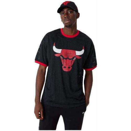 textil Hombre Tops y Camisetas New-Era Chicago Bulls Logo Mesh  60357112-001 Negro