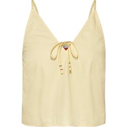 textil Mujer Camisetas sin mangas Tommy Jeans Tjw Poplin Strappy T Amarillo