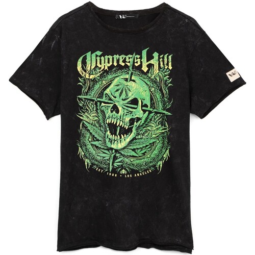 textil Camisetas manga larga Cypress Hill NS7138 Negro