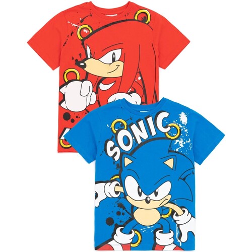 textil Niños Camisetas manga corta Sonic The Hedgehog NS7163 Rojo