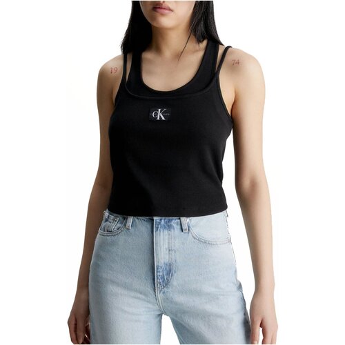 textil Tops y Camisetas Calvin Klein Jeans J20J221430 - Mujer Negro
