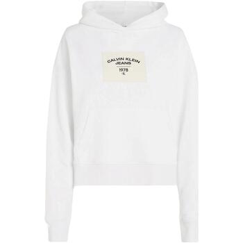 textil Mujer Abrigos Calvin Klein Jeans CANVAS RELAXED HOODIE Blanco
