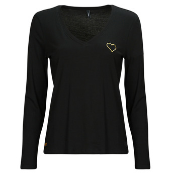 textil Mujer Tops / Blusas Only ONLNOOMI L/S HEART TOP CS JRS Negro
