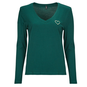 textil Mujer Tops / Blusas Only ONLNOOMI L/S HEART TOP CS JRS Verde