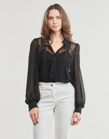 textil Mujer Tops / Blusas Only ONLHANNAH LS MIX LACE TOP  WVN Negro