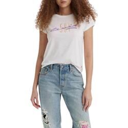textil Mujer Tops y Camisetas Levi's GRAPHIC AUTHENTIC TSHIRT 501 Blanco