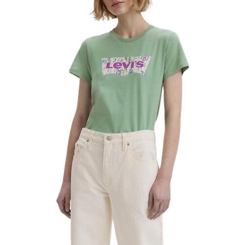 textil Mujer Tops y Camisetas Levi's THE PERFECT TEE WATER Verde