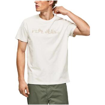 textil Hombre Camisetas manga corta Pepe jeans PM508693 803 Blanco