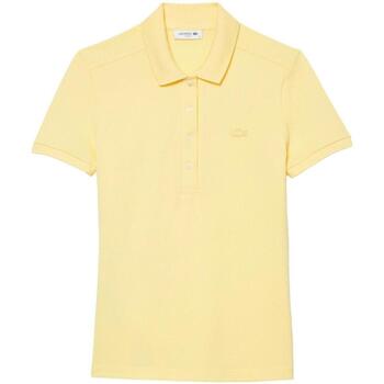 textil Mujer Camisetas manga corta Lacoste PF5462 00 107 amarillo