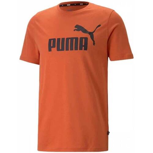 textil Hombre Tops y Camisetas Puma Essentials Logo  586667-94 Naranja