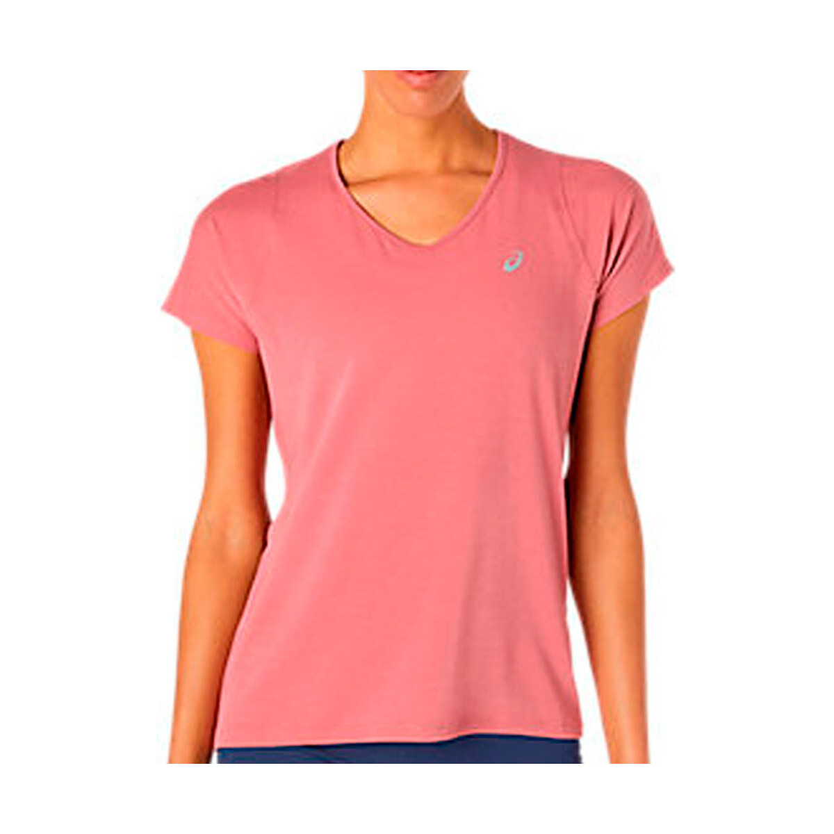 textil Mujer Camisas Asics V-NECK SS TOP Rosa