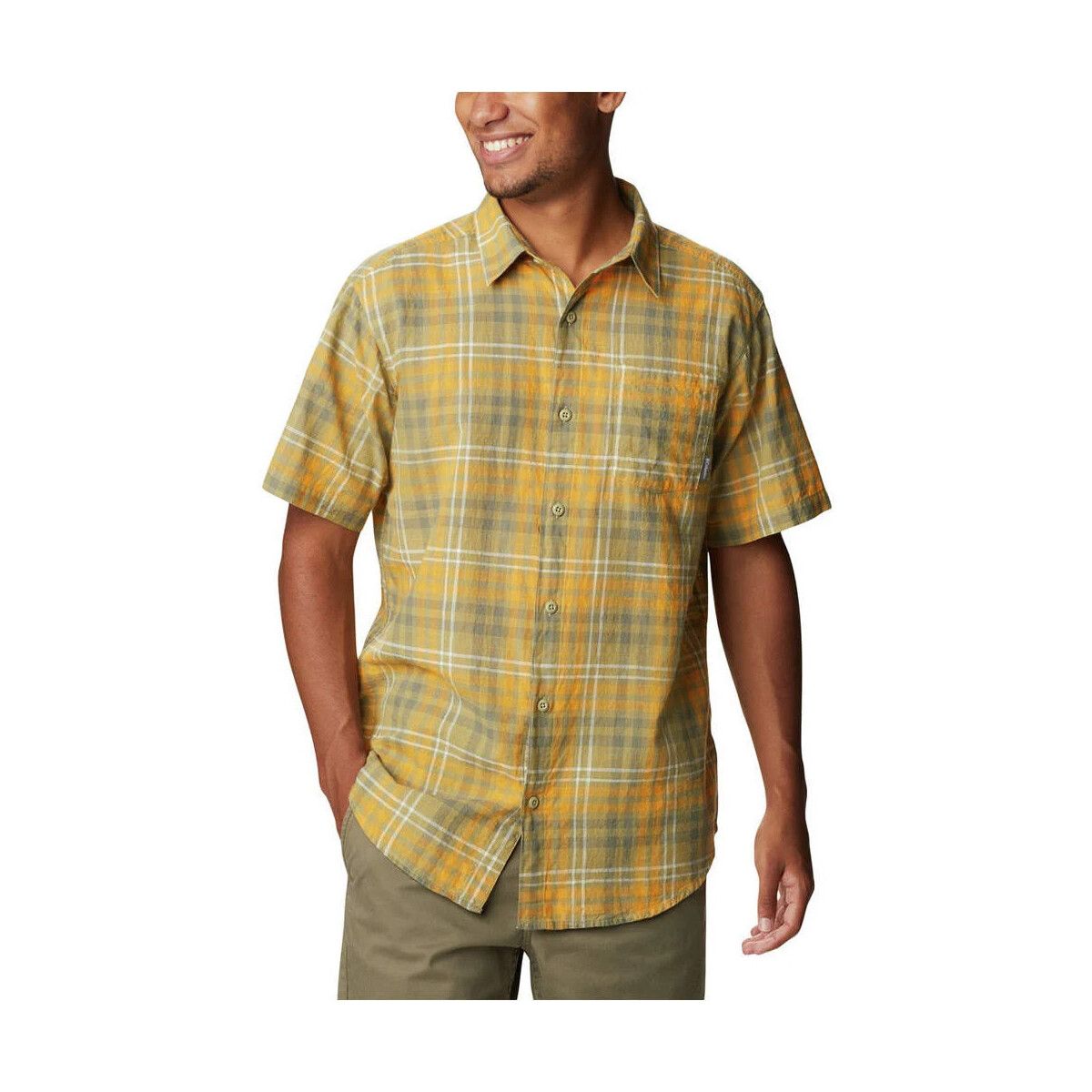 textil Hombre Camisas manga larga Columbia Under Exposure YD Short Sleeve Shirt Verde