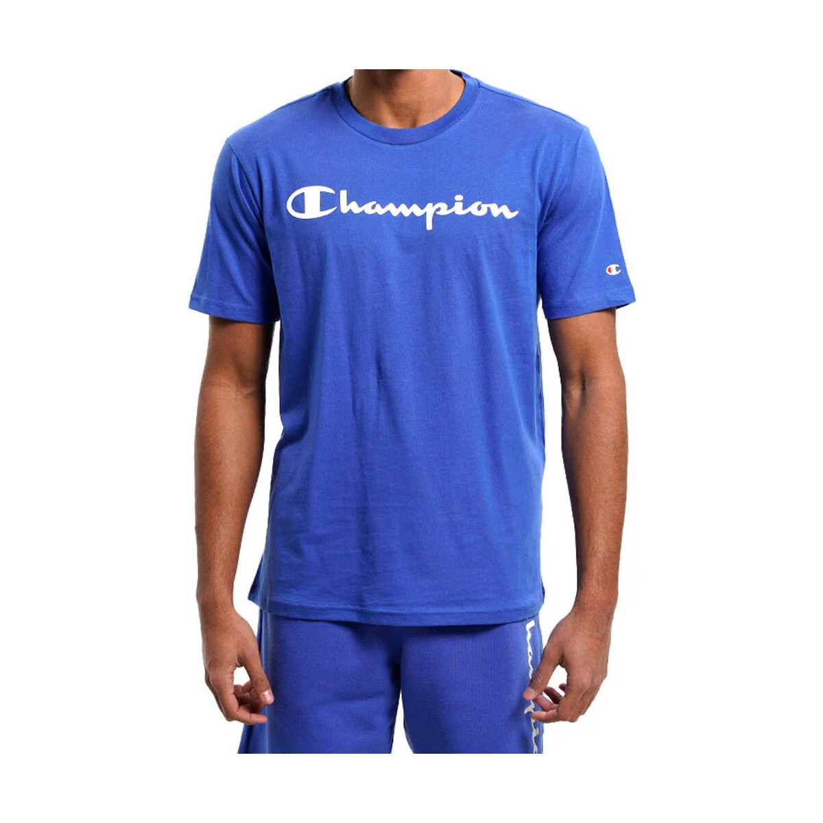textil Hombre Polos manga corta Champion classic Crewneck T-Shirt Azul