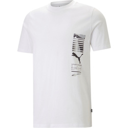 textil Hombre Camisetas manga corta Puma GRAPHICS Multicolor Blanco