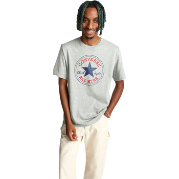 textil Hombre Camisetas manga corta Converse FRONT CHUCK PATCH CORE TEE Gris
